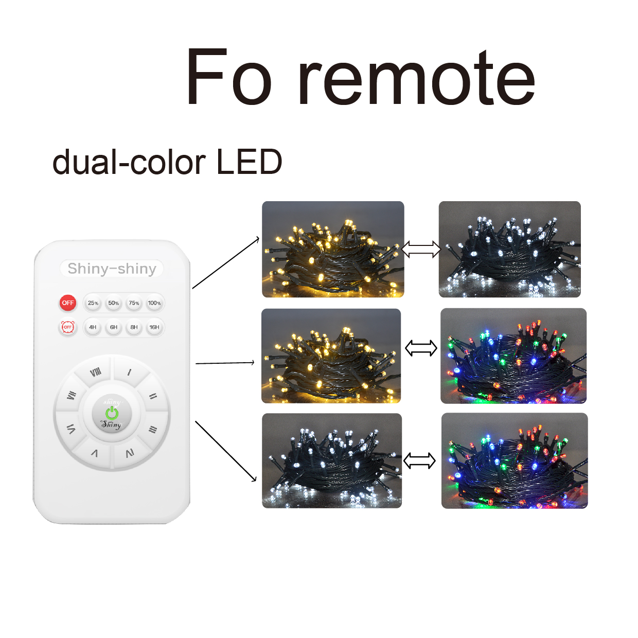 200L dual color LED fairy light with APP( FO remote-shiny shiny)