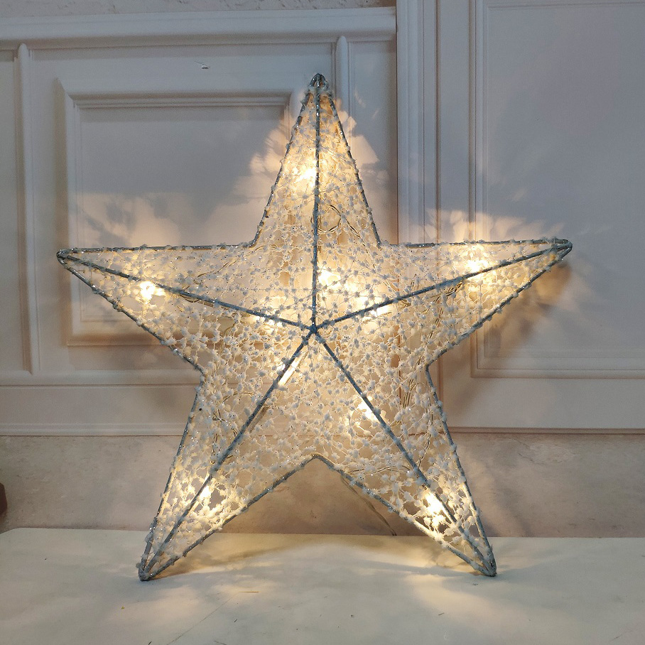Snow cotton string Star motif(Dia:35cm)